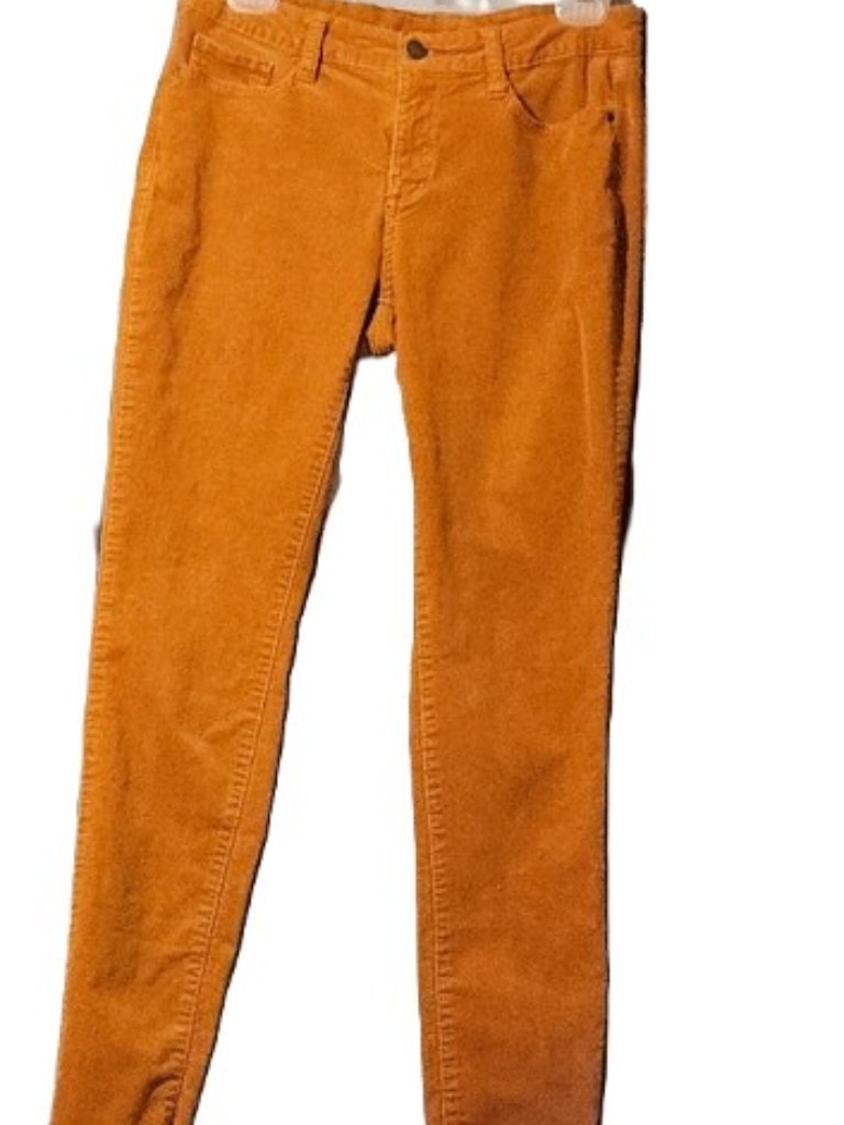 A.N.A Women's Size 8 Mid-Rise Skinny Leg Rust Corduroy 5-Pocket Pants